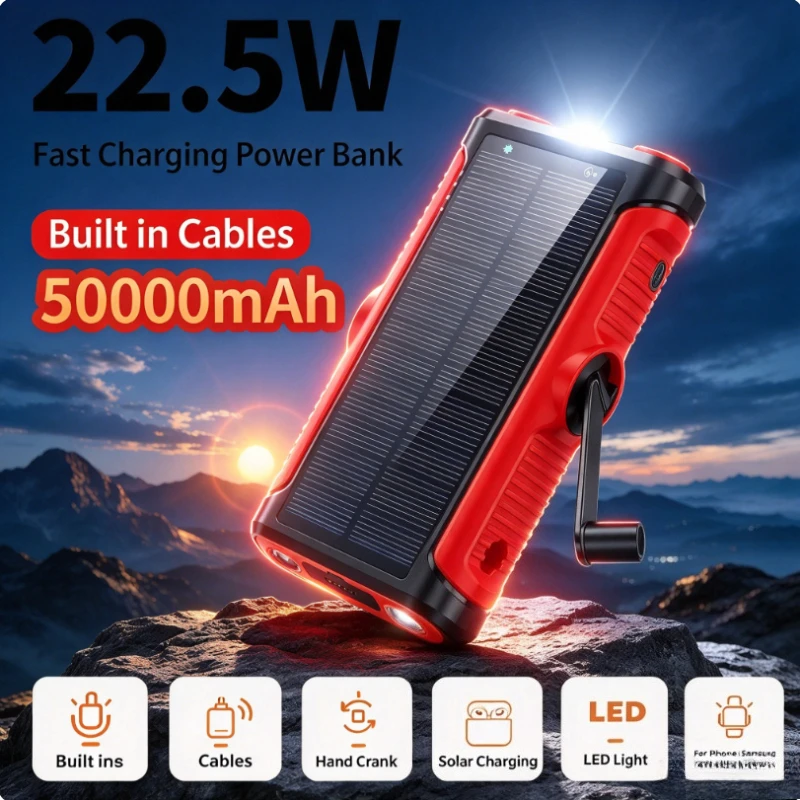 50000mAh Solar Power Bank 22.5 - đánh giá và giá Solar Emergency Charger